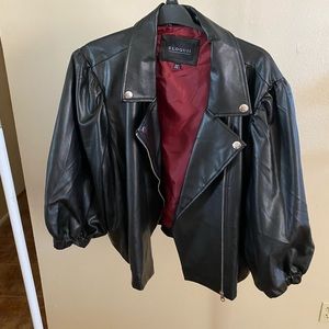 Eloquii faux leather jacket
